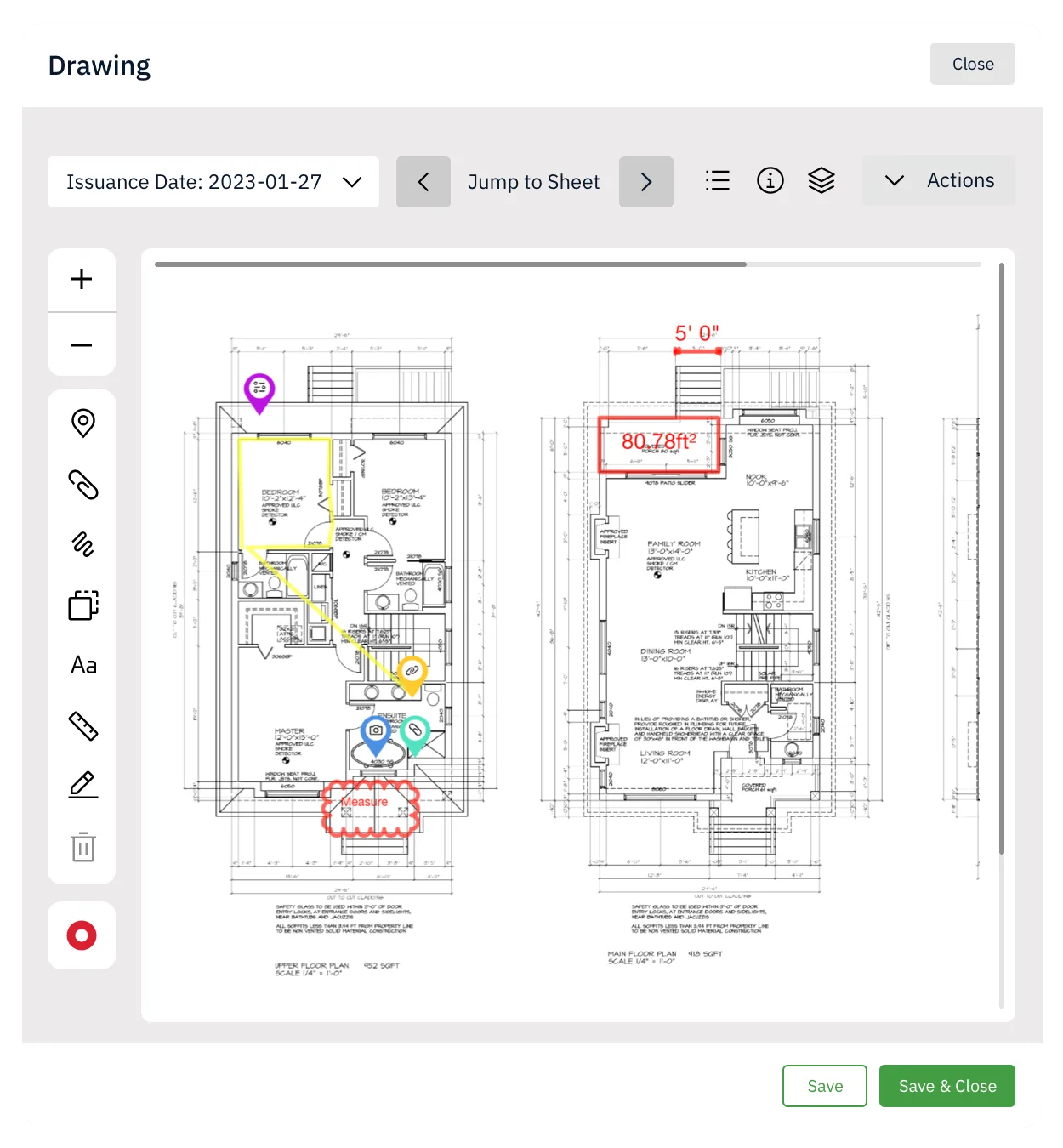 SiteMax Drawings working window