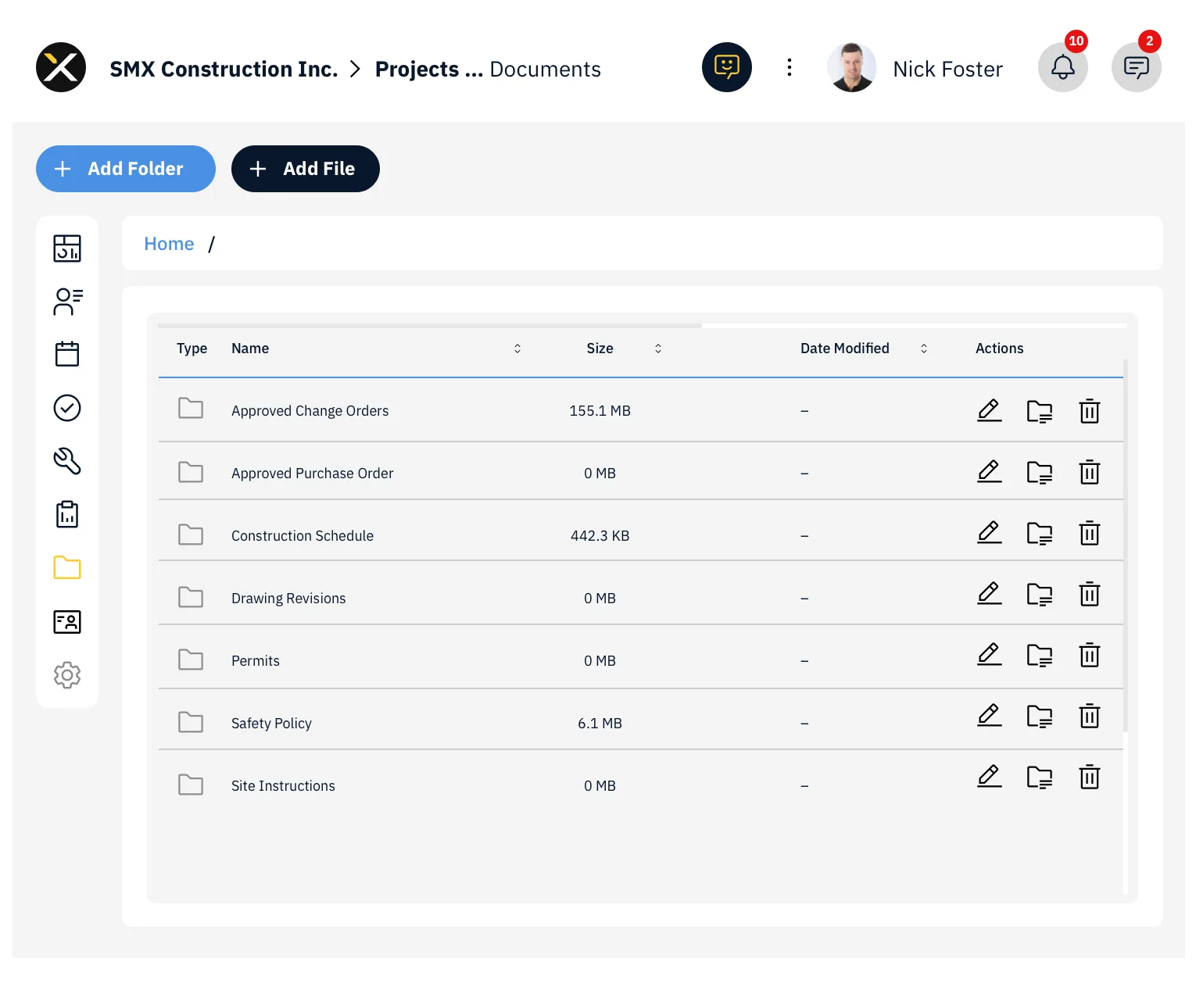 SiteMax Documents Dashboard