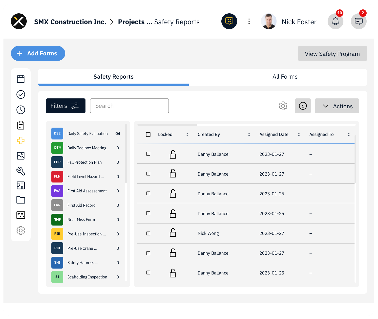 Safety Dashboard