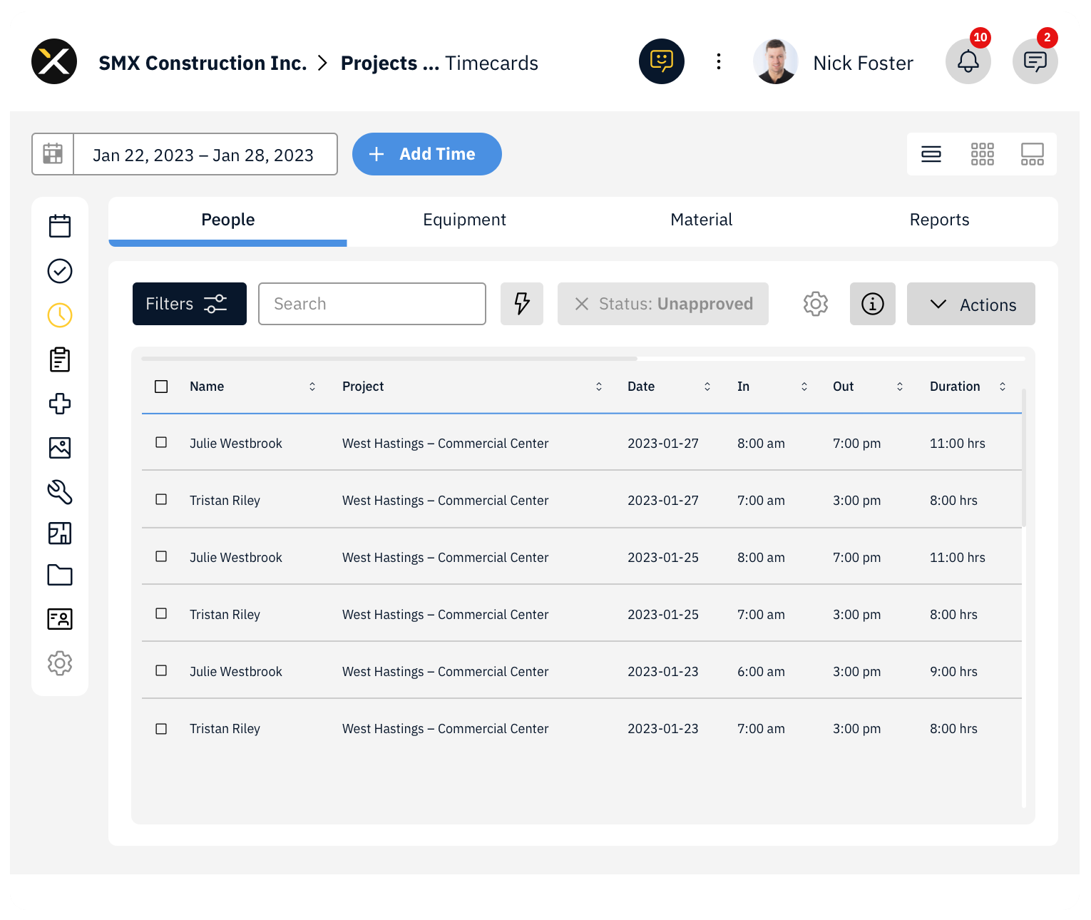 Timekeeping Dashboard