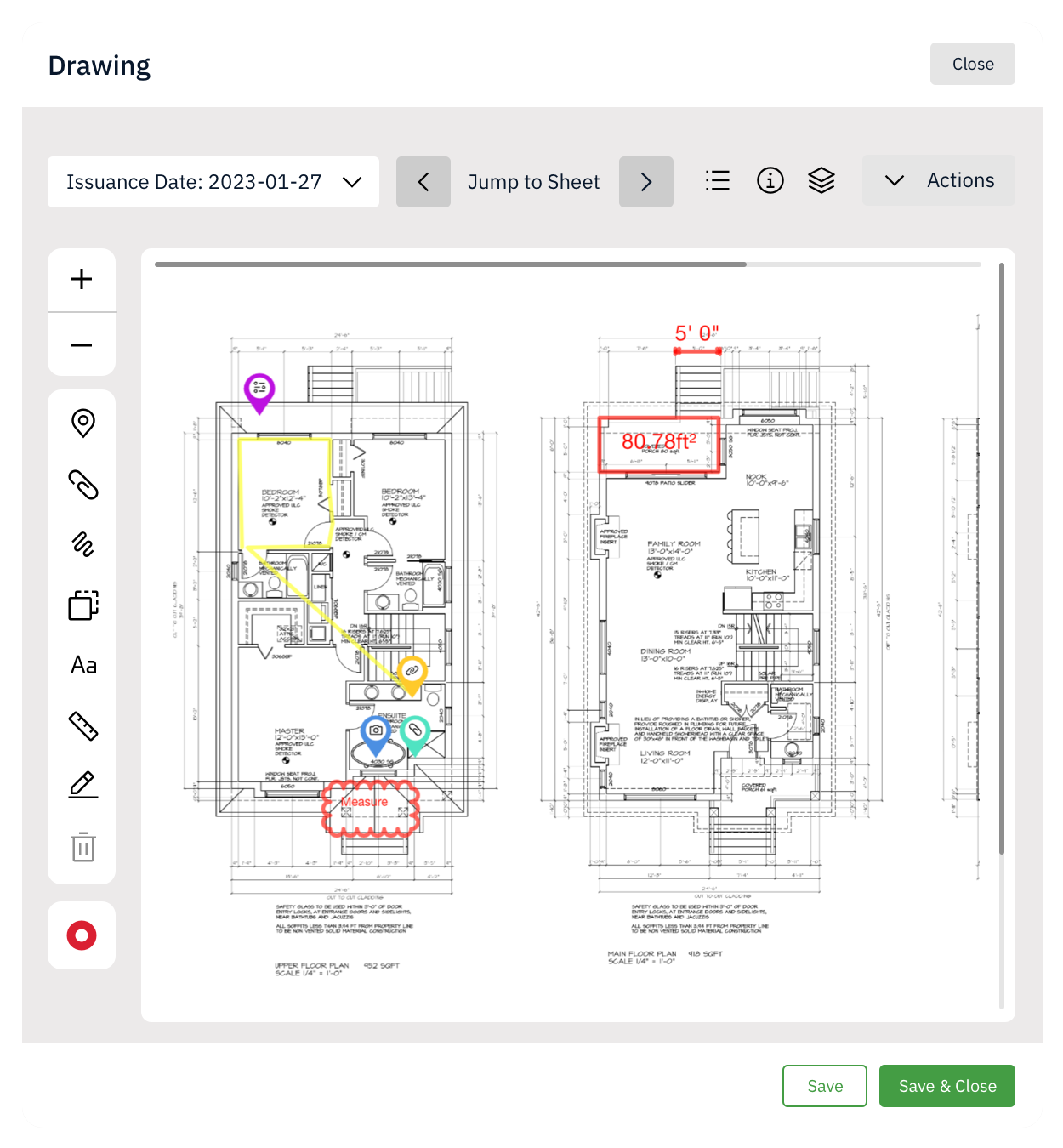 SiteMax Drawings working window